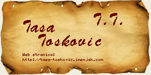 Tasa Tošković vizit kartica